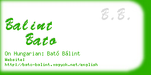 balint bato business card